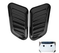 WeFoonLo bouchon d'admission d'air décoratif pour voiture capot universel scoop Body Kit, accessoires d'aération pour voitures et camions ABS autocollant extérieur brillant (Noir)