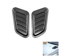 WeFoonLo bouchon d'admission d'air décoratif pour voiture capot universel scoop Body Kit, accessoires d'aération pour voitures et camions ABS autocollant extérieur brillant (Fibre de carbone)