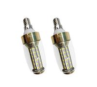 WeFoonLo Pack de 2, 8W 6000-6500 K E14 LED Ampoule de maïs économie d'énergie Candelabra Ampoule pour pour plafonnier Lampe Murale, Cool White