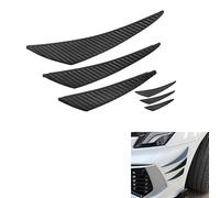 WeFoonLo Universal Car Spoiler Canards Kit séparateur de lèvre de Pare - Chocs Avant, 6pcs Voiture Externe Soft Finger Corps Anti - Collision Bande Autocollants (Fibre de Carbone)