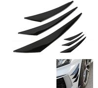 WeFoonLo Universal Car Spoiler Canards Kit séparateur de lèvre de Pare - Chocs Avant, 6pcs Voiture Externe Soft Finger Corps Anti - Collision Bande Autocollants (Noir)