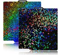 Wefuit Plaque de construction Bambu 257 x 257 mm pour imprimante 3D Bambu Lab X1/X1C/X1E/P1P/P1S/P2S/A1, Bambu Lab P1P/P1S/X1/X1C/X1E/A1, plate-forme amovible en acier (PEY-Circle + PEY-Starry)