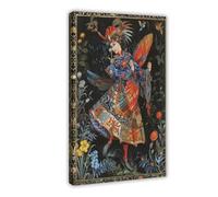 WEGAGTTT Palekh Impression giclée sur toile miniature d'art russe pour décoration de chambre à coucher, bureau, chambre, cadeau 40 x 60 cm