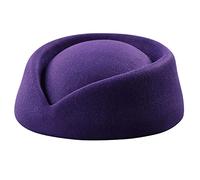 Wegiwuca Accessoires de costume d'hôtesse de l'air pour femme Chapeau d'hôtesse de l'air pour uniforme immobilier Chapeau d'hôtesse britannique vintage Costume d'hôtesse de l'air