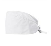 Wegiwuca Bonnet de travail unisexe en coton chirurgical pour femme et homme - Chapeau de médecin et d'infirmière réglable pour le travail chirurgical pour femme, homme, médecin, infirmière, blanc