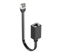 Wegiwuca Câble d'extension réseau Cat7 10 Gbit/s coudé à 90 degrés RJ45 mâle vers femelle Connecteur Ethernet blindé Extension C