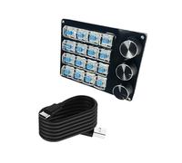 Wegiwuca Clavier macro portable 16 touches avec cadrans programmables pour des commandes de jeu avancées et des claviers de gestion multimédia