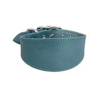 Wegiwuca Collier large rembourré en cuir véritable pour lévriers italiens