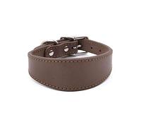 Wegiwuca Collier large rembourré en cuir véritable pour lévriers italiens