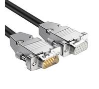 Wegiwuca D Sub Câble VGA 15 broches Design 3 rangées Connecteurs en cuivre 1,5 m Améliore la conformité SVGA Câble de surveillance de transmission