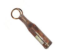 Wegiwuca Handicraftsman Porte-liqueur tressé recyclable Plan de cristal scintillant Organiseur de voyage flexible Récipient de boisson scintillant