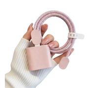 Wegiwuca Kit complet de protections pour téléphone 20 W, adaptateur secteur | Housse en cuir et protège-cordon avec câble d'enroulement et cache-adaptateur avec protection de câble intégrée