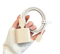 Wegiwuca Kit complet de protections pour téléphone avec adaptateur secteur | Housse en cuir et protège-cordon avec câble d'enroulement et cache-adaptateur avec protection de câble intégrée