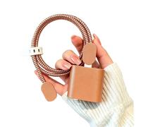 Wegiwuca Kit complet de protections pour téléphone avec adaptateur secteur | Housse en cuir et protège-cordon avec câble d'enroulement et cache-adaptateur avec protection de câble intégrée