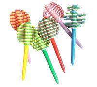 Wegiwuca Lot de 6 stylos à bille amusants à action torsadée pour étudiants et adultes pour réduire le stress et l'écriture