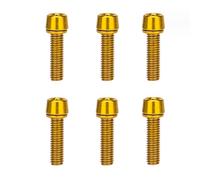 Wegiwuca Lot de 6 vis à tête conique en acier inoxydable avec rondelles pour vélos de route et VTT