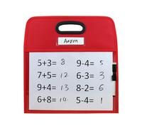 Wegiwuca Pochette transparente réutilisable effaçable pour tableau blanc pour salle de classe pour enseigner aux enfants, Rouge