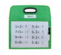 Wegiwuca Pochette transparente réutilisable effaçable pour tableau blanc pour salle de classe pour enseigner aux enfants, Vert