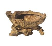 Wegiwuca Pots de fleurs vintage aspect bois imitation pot de fleurs embellissant la beauté des plantes grasses améliorant l'esthétique naturelle bonsaïs décors