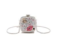 Wegiwuca Sac à chaîne pour femmes scintillantes avec strass carrés épaule élégante Crossbody Acrylique Sortir ensemble pour les fêtes Femmes Crossbody Chaîne à bandoulière Acrylique Soir scintillant