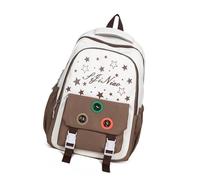 Wegiwuca Sac à dos imprimé étoiles style coréen sacs de jour décontractés sac de voyage étudiant école esthétique livre primaire imprimé étoiles école voyage décontracté sac à dos simple sac à dos