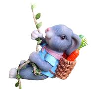 Wegiwuca Statue de lièvre en résine pour décoration de jardin - Sculpture d'animaux à suspendre - Décoration de Noël