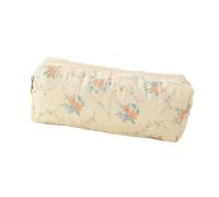 Wegiwuca Trousse à crayons souple à imprimé floral pour enfants et adultes - Trousse à crayons imprimée - Organisateurs cosmétiques de voyage, Oran à fond jaune