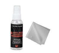 Wegiwuca Vinyls Liquide nettoyant pour disques 30 ml Parfait pour platines vinyles Comprend un chiffon en microfibre et un retrait d'empreintes digitales Entretien des disques audiophiles