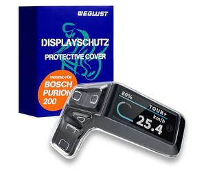 WEGLUST Étui de protection d'écran pour Bosch Purion 200 - Film de protection d'écran pour vélo électrique - Transparent et imperméable - Protection contre les chocs et les rayures