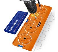 WEGLUST Gabarit de perçage avec niveau à bulle et règle de 30 cm - Pour prises/boîtes encastrées (71 mm) - Installation électrique - Cloison sèche - Avec couronne de forage - Précision pour bricolage