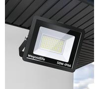 Wegoodlife Projecteur LED Extérieur 50W, Super Lumineux 3995LM Projecteur LED, 72 LEDs, 3000K Blanc Chaud, IP66 Étanche, Spot Extérieur pour Jardin, Terrasse, Cour, Garage et Sécurité, Sans Prise