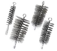 WEGREAT Brosse de ramonage : 4 brosses pour tuyau de poêle, balai de cheminée, brosse de chaudière durable en fil d'acier robuste pour le nettoyage des cheminées, chaudières, brosses de four