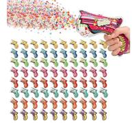 WEGREAT Lot de 80 canons à confettis - Pistolet à confettis - Bombe à confettis biodégradable pour carnaval, anniversaire, mariage, Nouvel An, fêtes