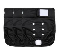 wegreeco Lot de 3 Couches lavables très absorbantes et réutilisables pour Chien en Chaleur (Noir, Taille L)