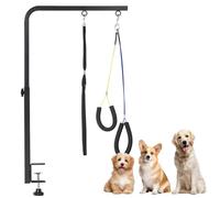 WeGXY Bras de Toilettage avec Pince, Table de Toilettage Réglable pour Chien ou Animal de Compagnie - Soins des Poils et Coupe des Griffes, avec Anneau de Force et Deux Supports sans Assise