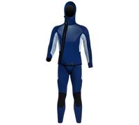 WEHAM Combinaison Chaude en néoprène de 5 mm pour Hommes, Combinaison de plongée épaisse Fendue plongée en apnée Profonde Surf Natation Combinaison Froide et Humide,Bleu,3XL