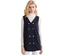 WEHAM Gilet Anti-radiations EMF 5G, vêtement de maternité, Haut, Tablier, Robe de Grossesse, Tunique de Protection WiFi RFID, débardeur en Tissu argenté,Bleu,L