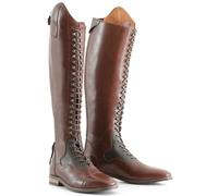WEHAM Marron,42,Bottes d'équitation rétro à lacets en cuir PU pour hommes et femmes, bottes de chevalier longues d'équitation en plein air pour débutants