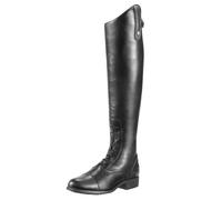 WEHAM Noir,45,Bottes d'équitation rétro à lacets en cuir PU pour hommes et femmes, bottes de chevalier longues d'équitation en plein air pour débutants