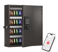 WeHere Boîte à clés intelligente, armoire à clés murale avec 120 étiquettes clés, contrôle par application Bluetooth, déverrouillage OTP et mot de passe, déverrouillage à distance Wi-Fi (pont requis