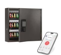 WeHere Boîte à clés intelligente, armoire à clés murale avec 90 étiquettes clés, contrôle par application Bluetooth, déverrouillage OTP et mot de passe, déverrouillage à distance Wi-Fi (pont requis