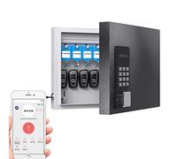WeHere Boîte à Clés Murale 16 Clés, Armoire Intelligente avec Déverrouillage par Application Bluetooth/Mot de Passe Fixe/Dynamique/Partage d'OTP pour Voituriers/Agents Immobiliers/Bureaux/Hôtel
