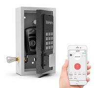 WeHere Boîte à Clés Murale, Serrure Intelligente pour Clés de Maison, Coffre-Fort de Sécurité, Déverrouillage par OTP/Application/Mot de Passe Permanent pour l'Extérieur, Agents Immobiliers