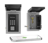 WeHere Boîte de verrouillage à clé murale OTP Share Demi-télécommande pour clé de maison, stockage de sécurité, application / mot de passe permanent pour maison, entreprise immobilière, appartement