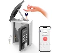 WeHere Boîte de verrouillage à clés, boîte de déverrouillage intelligente, support mural, rangement sécurisé pour clés, OTP/APP/mot de passe permanent pour maison à l'extérieur, agents immobiliers,