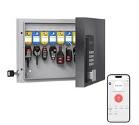 WeHere Boîte de verrouillage murale à 16 clés, armoire à clés numérique intelligente, application Bluetooth/OTP/code fixe/déverrouillage WiFi, organiseur de clés pour bureau, valet, agent immobilier