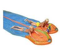 WEHNCKE Toboggan aquatique double 650x180 cm Orange et bleu Multicolore G