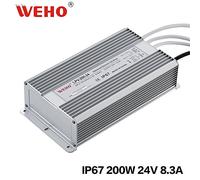 WEHO DC 24 V 200 W Pilote LED Sortie Unique étanche Lpv-200-24 pour LED Bande Taille 233 * 122 * 60 mm