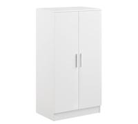 WeHome Meuble à chaussures en bois 2 portes avec 7 étagères intérieures, meuble à chaussures pour chaussures avec portes et étagères, meuble pour chaussures 55 x 36 x 108 cm, étagère à chaussures