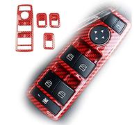 WEHOMY Cadre De Boutons De Levage en Verre De Fenêtre De Voiture De Style Fibre De Carbone ABS pour A B C E G CLA CLS GLE GLS GLA GLK ML GL Classe